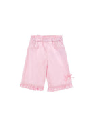 Pantaloni per neonata Monnalisa rosa con ruches 37G404 7301 0090 MONNALISA KIDS 