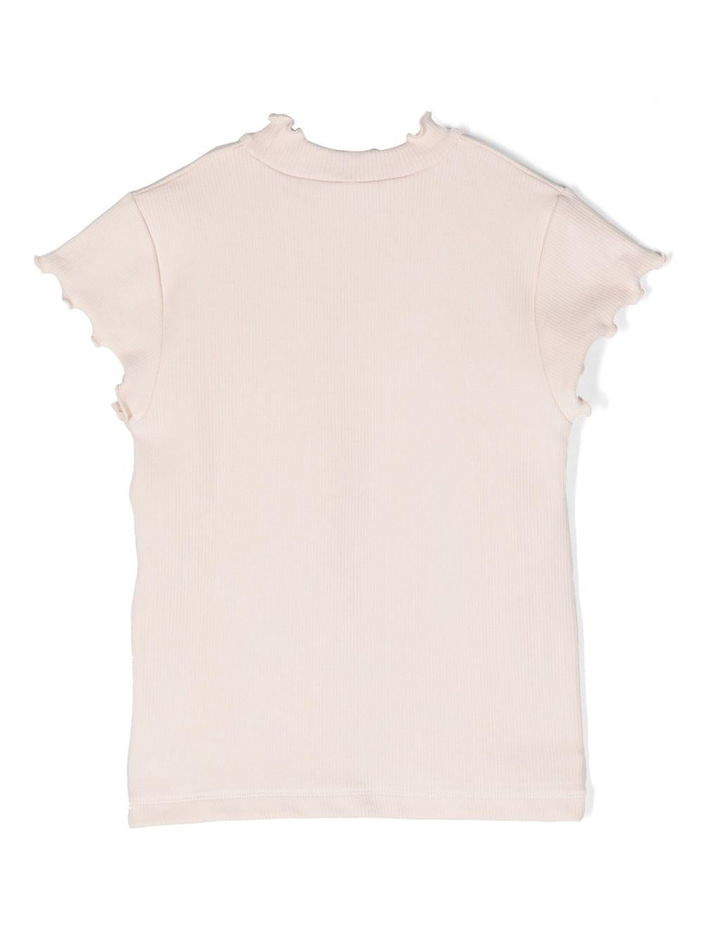 T-shirt per bambina Donsje rosa cipria a coste 4075000 00009 DONSJE KIDS 