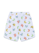 Costume con stampa banana per bambino Palm Angels Kids azzurro con motivo gessato PBCB006S25FAB003 4142 PALM ANGELS KIDS 