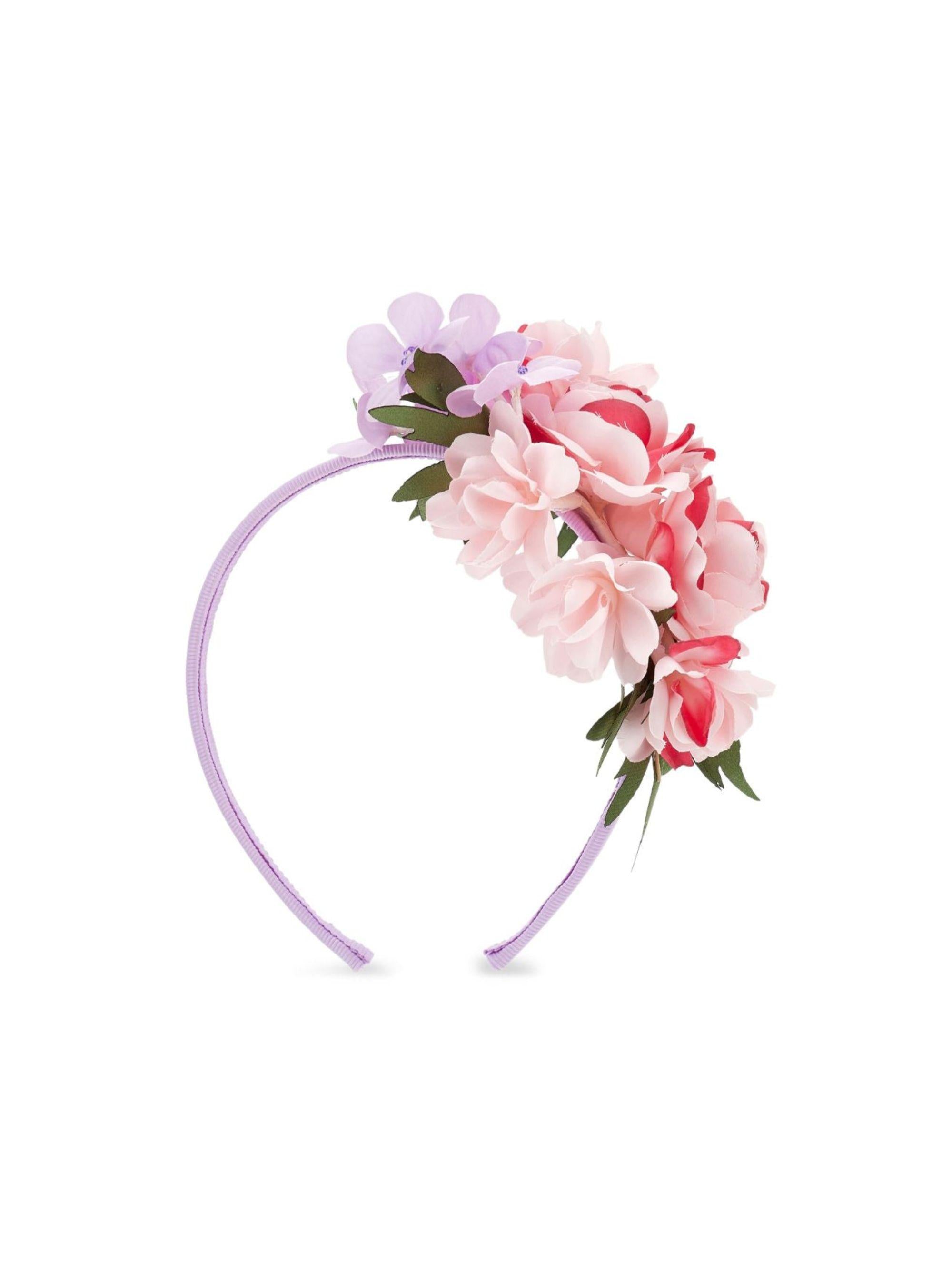 Cerchietto per bambina Monnalisa lilla con decorazione a fiori 19G010 7067 0065 MONNALISA 