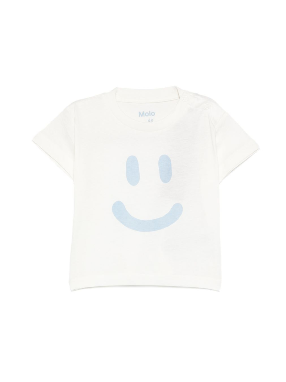 T-shirt per neonato Molo bianca con stampa faccina 6S26A210 5632 MOLO KIDS 