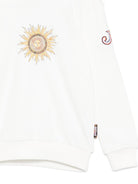 Felpa per bambino Just Cavalli Kids bianca con dettaglio sole JBP26073FE PRISTINE ROBERTO CAVALLI KIDS 