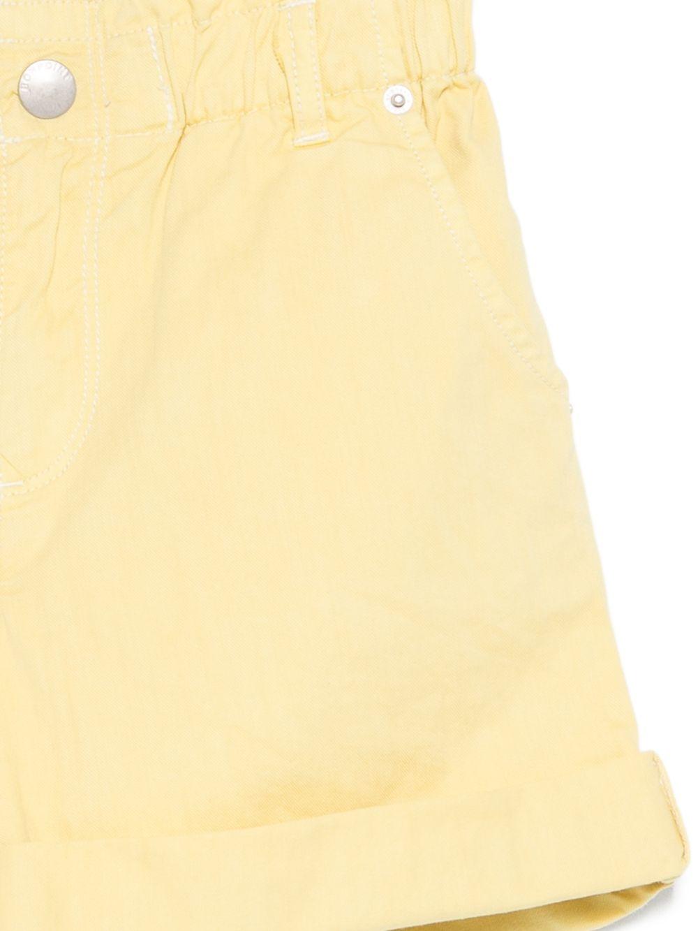 Pantaloncino per bambina Bonpoint giallo con risvolto S06GBEW00013 039 BONPOINT KIDS 
