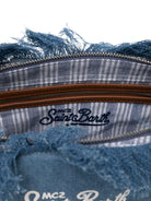 Borsa City Medium MC2 Saint Barth in denim con frange CBMF001 00436L MC2 ST. BARTH KIDS 