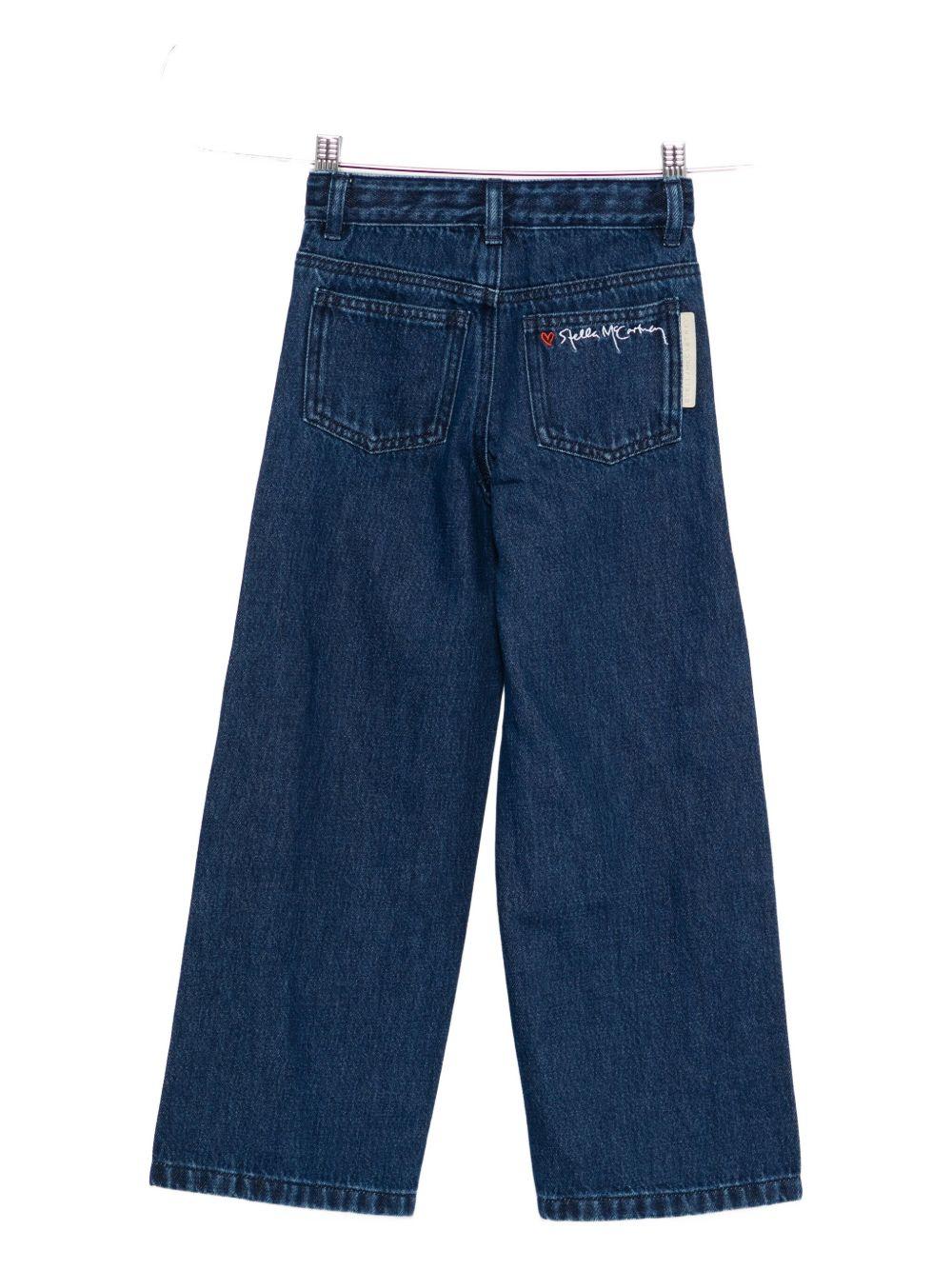 Jeans per bambina Stella McCartney Kids in denim con gamba ampia TX6E70 Z0746 635 STELLA McCARTNEY KIDS 