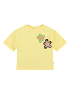 T-shirt per bambina Molo Reinette giallo con ricamo a fiori 2S25A210 3935 MOLO KIDS 