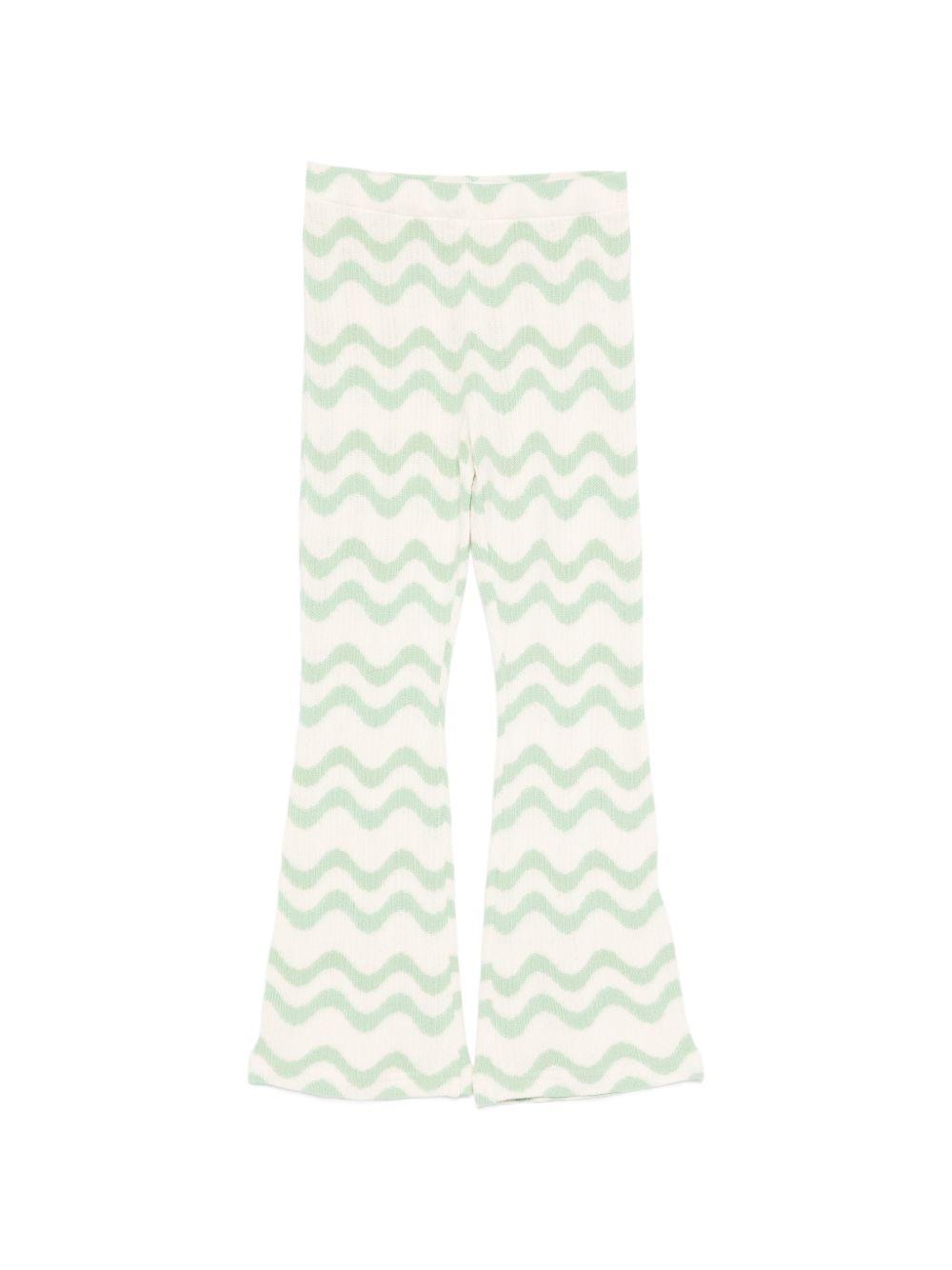 Pantaloni Gwenda per bambina MC2 Saint Barth multicolore con motivo a onde GWEN004 00968L MC2 ST. BARTH KIDS 
