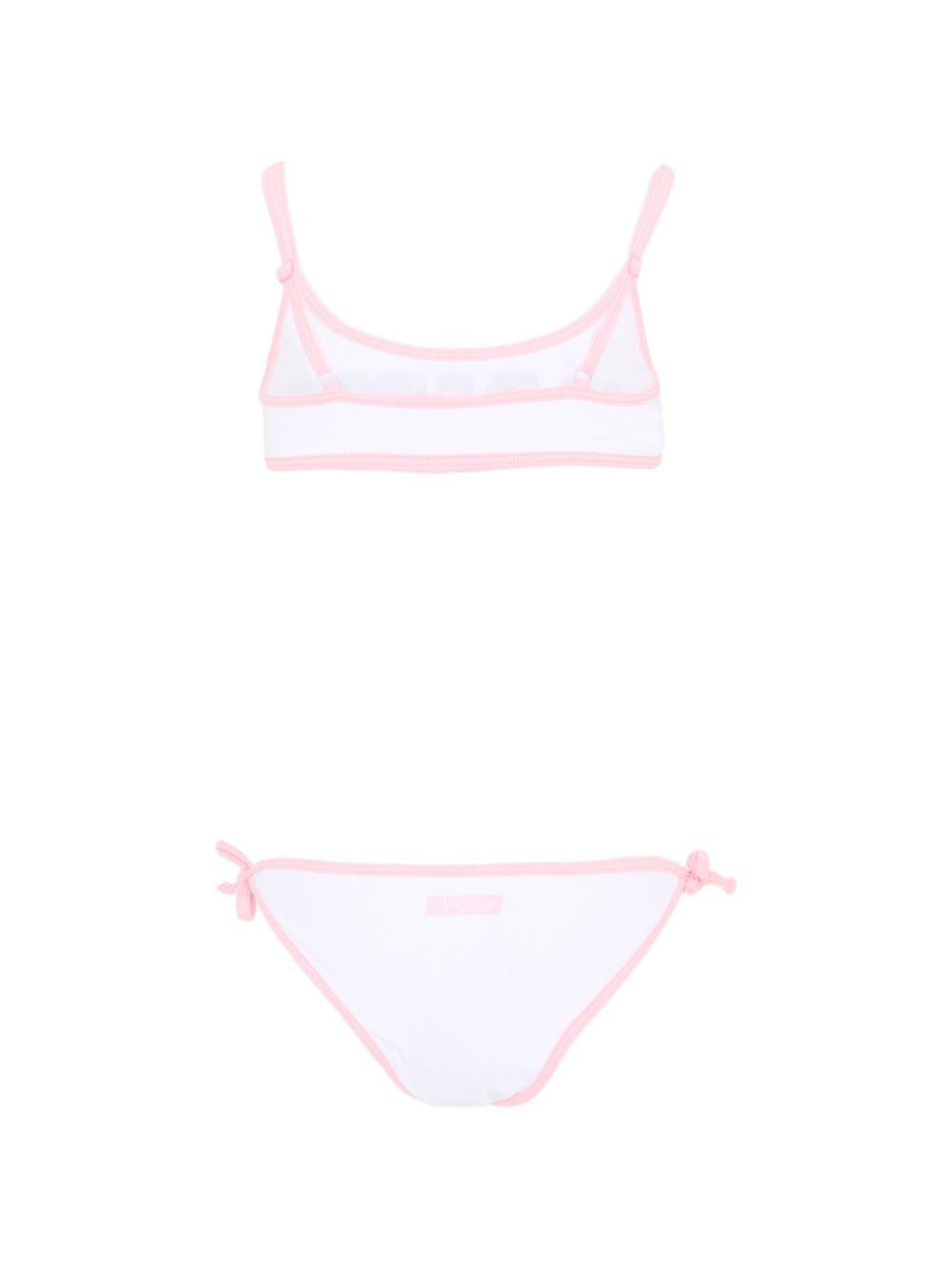 Costume da bagno per bambina MC2 Saint barth Kids bianco con laccetti JAI0002 03209L MC2 ST. BARTH KIDS 