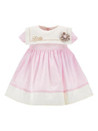 Abito per neonata Monnalisa rosa con applicazioni fiore 31G909 7116 9001 MONNALISA 