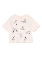 T-shirt per neonata Burberry Kids rosa con stampa con ombrelli 8112602 A4651 BURBERRY KIDS 