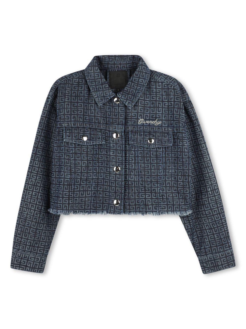 Giacca per bambina Givenchy Kids denim con motivo 4G H30774 Z01 GIVENCHY KIDS 