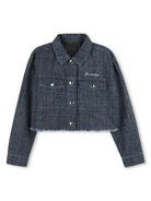 Giacca per bambina Givenchy Kids denim con motivo 4G H30774 Z01 GIVENCHY KIDS 