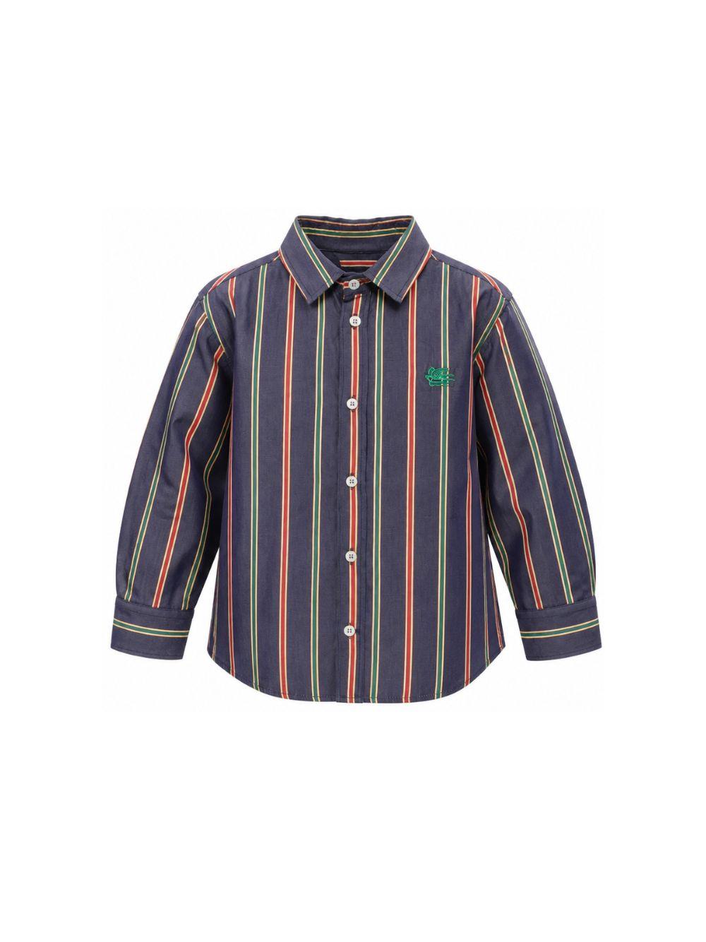 Camicia Pegaso per bambino Etro Kids blu con motivo a righe GZ5H10 P0622 617VE ETRO KIDS 