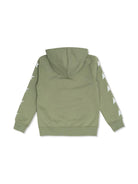 Felpa con stampa e cappuccio per bambino Golden Goose Kids verde con tasca frontale P01770P001727 35916 GOLDEN GOOSE KIDS 
