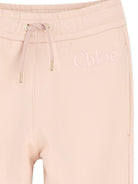Pantaloni sportivi per bambina Chloé Kids rosa con coulisse e logo C20826 46J CHLOE' KIDS 
