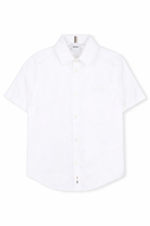 Camicia per bambino Boss Kids bianco con logo ricamato J53160 10P BOSS KIDS 