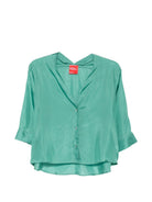 Camicia da donna Merci verde con scollo a V CAM014P MATCHA MERCI 