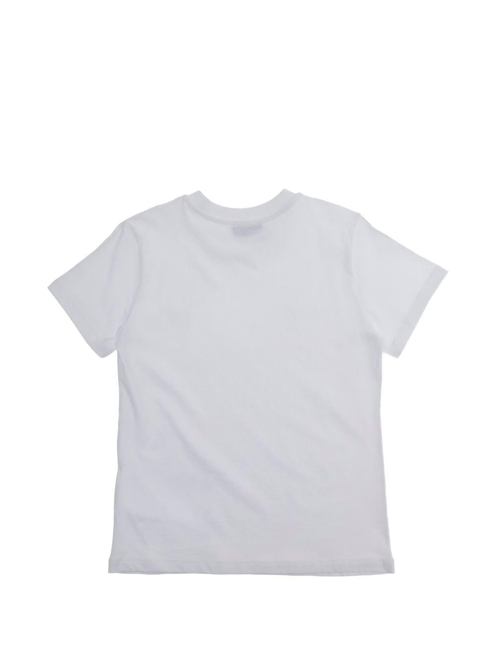 T-shirt per neonata Moschino Kids bianco con maniche a palloncino MDM03PLBA00 10101 MOSCHINO KIDS 