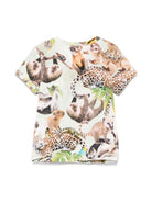 T-shirt Easy per neonati Molo multicolor con stampa 6S25A203 9292 MOLO 