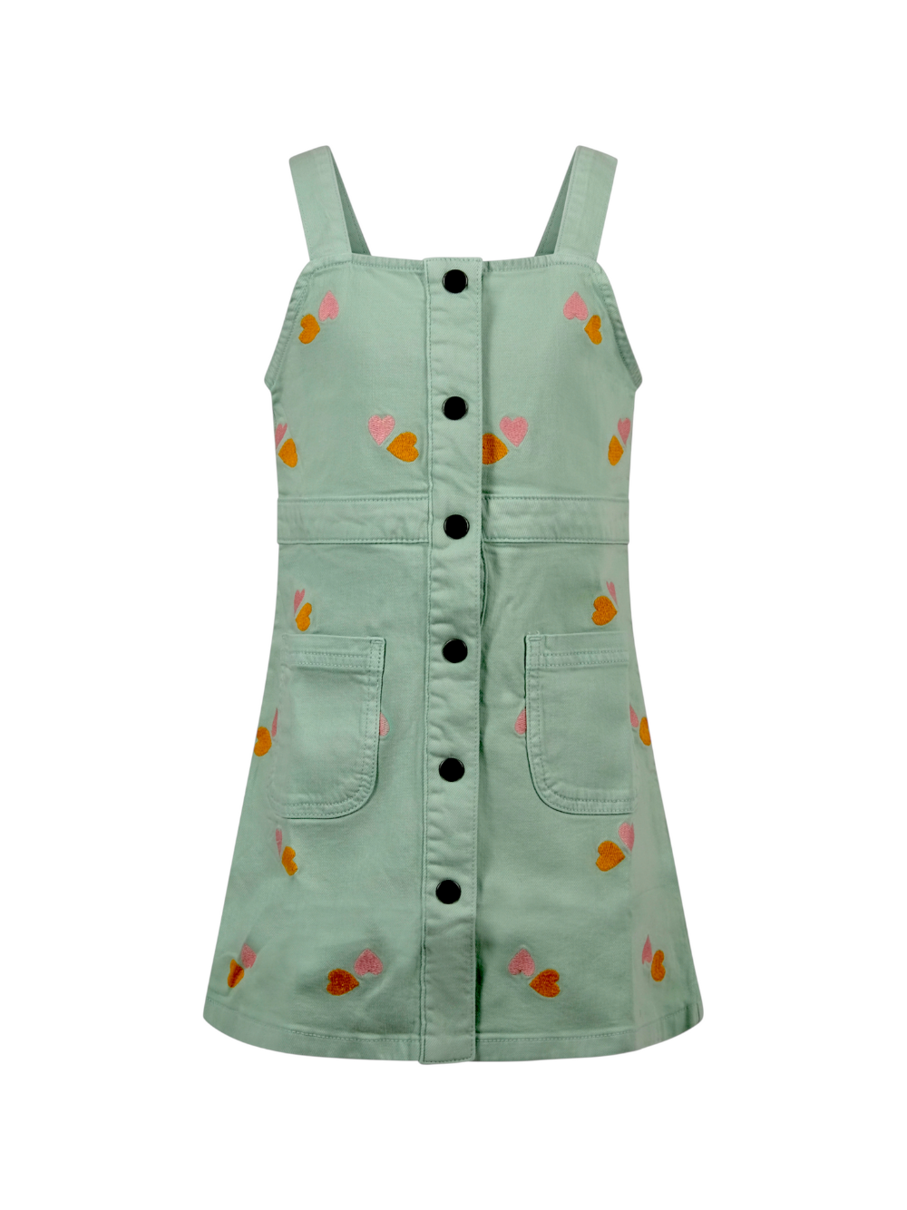 Abito per bambina Stella McCartney Kids verde con decorazione cuori TY1A22 Z3454 754EM STELLA McCARTNEY KIDS 