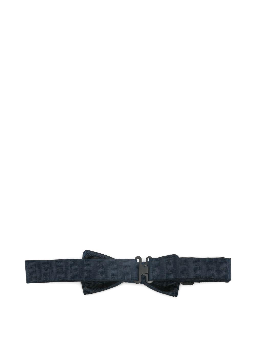 Papillon per bambino Emporio Armani Kids blu con motivo jacquard con aquila all-over EB000846 AF23748 FB068 EMPORIO ARMANI KIDS 