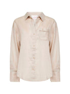 Camicia da donna MC2 Saint Barth beige con taschino sul davanti CYS0002 08194L MC2 ST. BARTH 