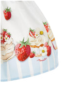 Gonna per neonata Monnalisa bianco con stampa a fragole 31G706RU 7642NB 9944 MONNALISA KIDS 