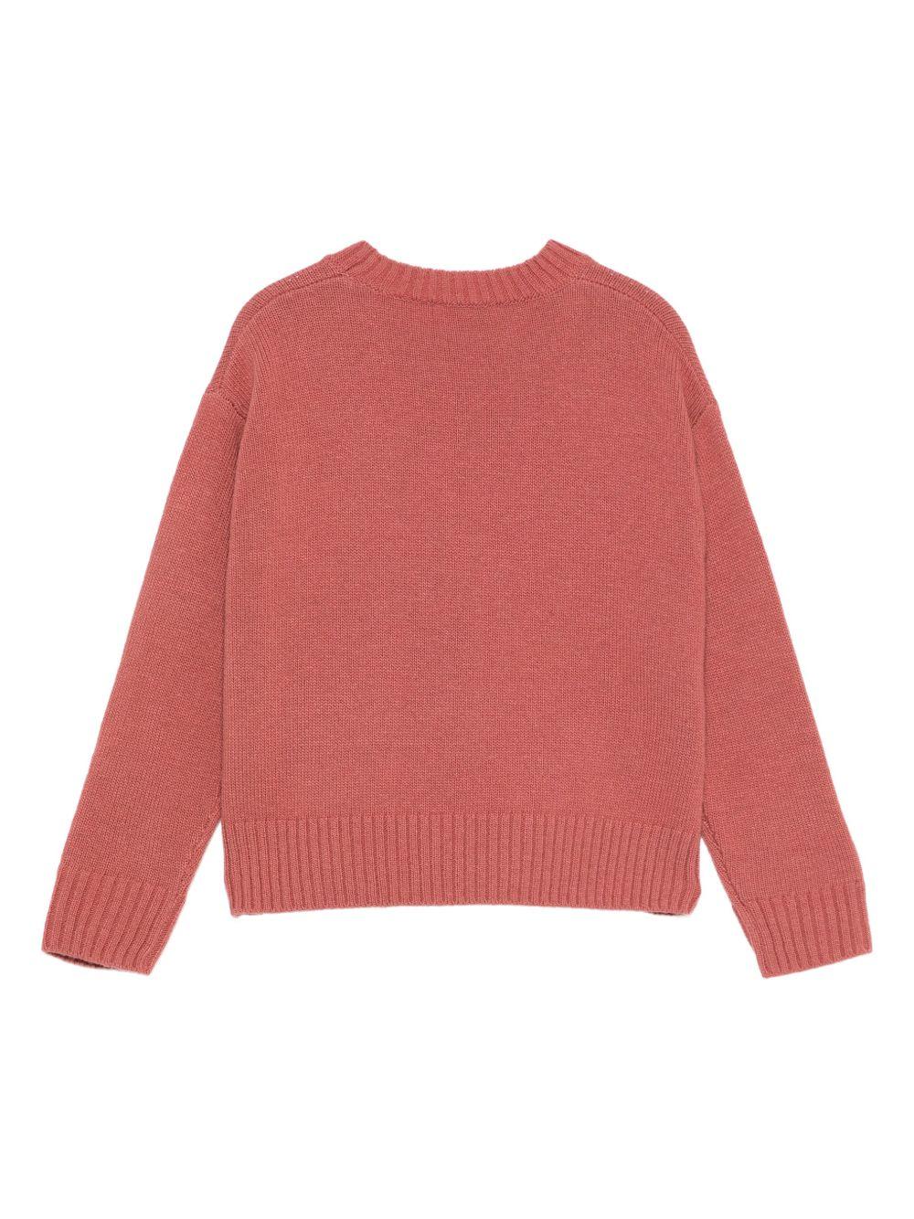 Maglione per bambina Il Gufo rosa con fantasia a cerchi A25GMA0028EM220 660 IL GUFO 
