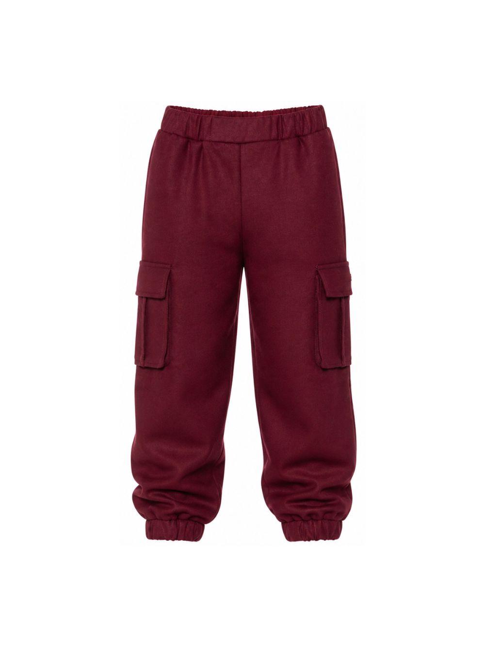 Pantaloni per bambino Balmain Kids rossi con due tasche cargo laterali BZ6I20 I0339 530OR BALMAIN KIDS 