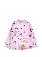 T-shirt per bambina Monnalisa Kids rosa con stampa a fiori e motivo a pois 11H618 8653 0063 MONNALISA KIDS 