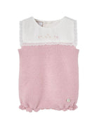 Body per neonata Paz Rodriguez rosa con bordo in pizzo 022-123257 37 PaZ RODRIGUEZ KIDS 