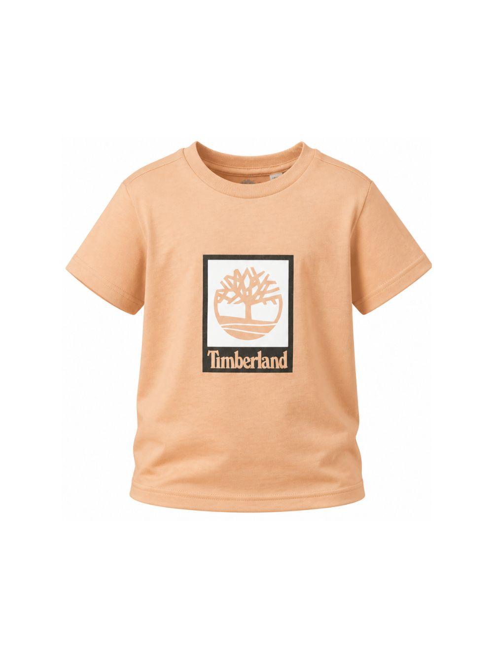 T-shirt per bambino Timberland Kids beige con stampa grafica T60969 230 TIMBERLAND KIDS 