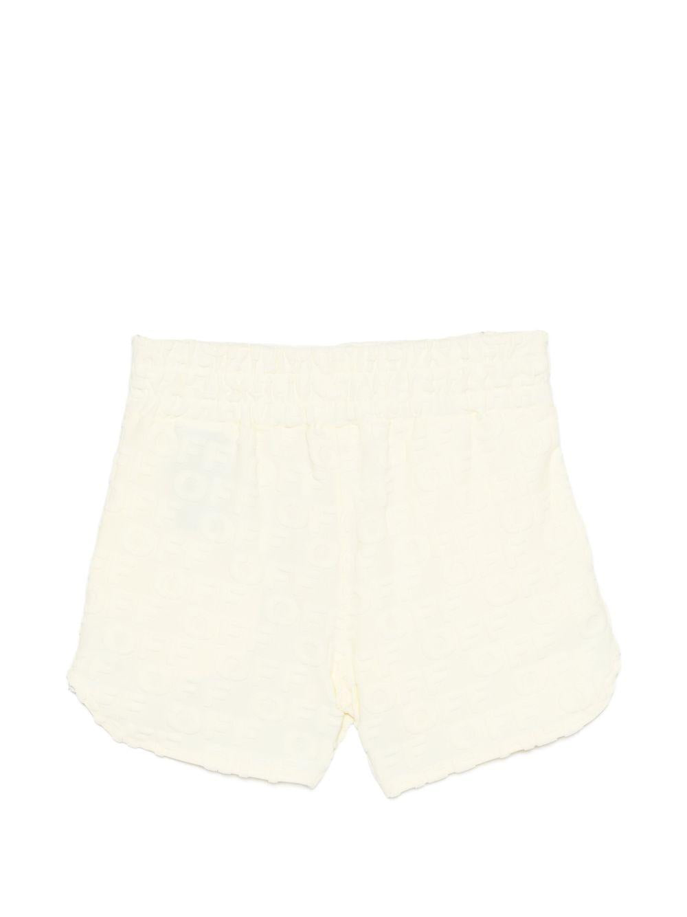 Shorts per bambina Off-White Kids gialli a fantasia 44GCI001S26J001 740 OFF WHITE KIDS 