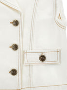 Gilet per bambina Philosophy di Lorenzo Serafini Kids bianco con chiusura doppiopetto I9G103 7091 0002 PHILOSOPHY KIDS 