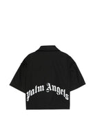 Camicia per bambina Palm Angels Kids nera corta PGGG001S26FAB002 110 PALM ANGELS KIDS 