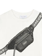T-shirt per bambino The Marc Jacobs Kids bianco a maniche lunghe con stampa trompe l'oeil W60635 126 THE MARC JACOBS KIDS 