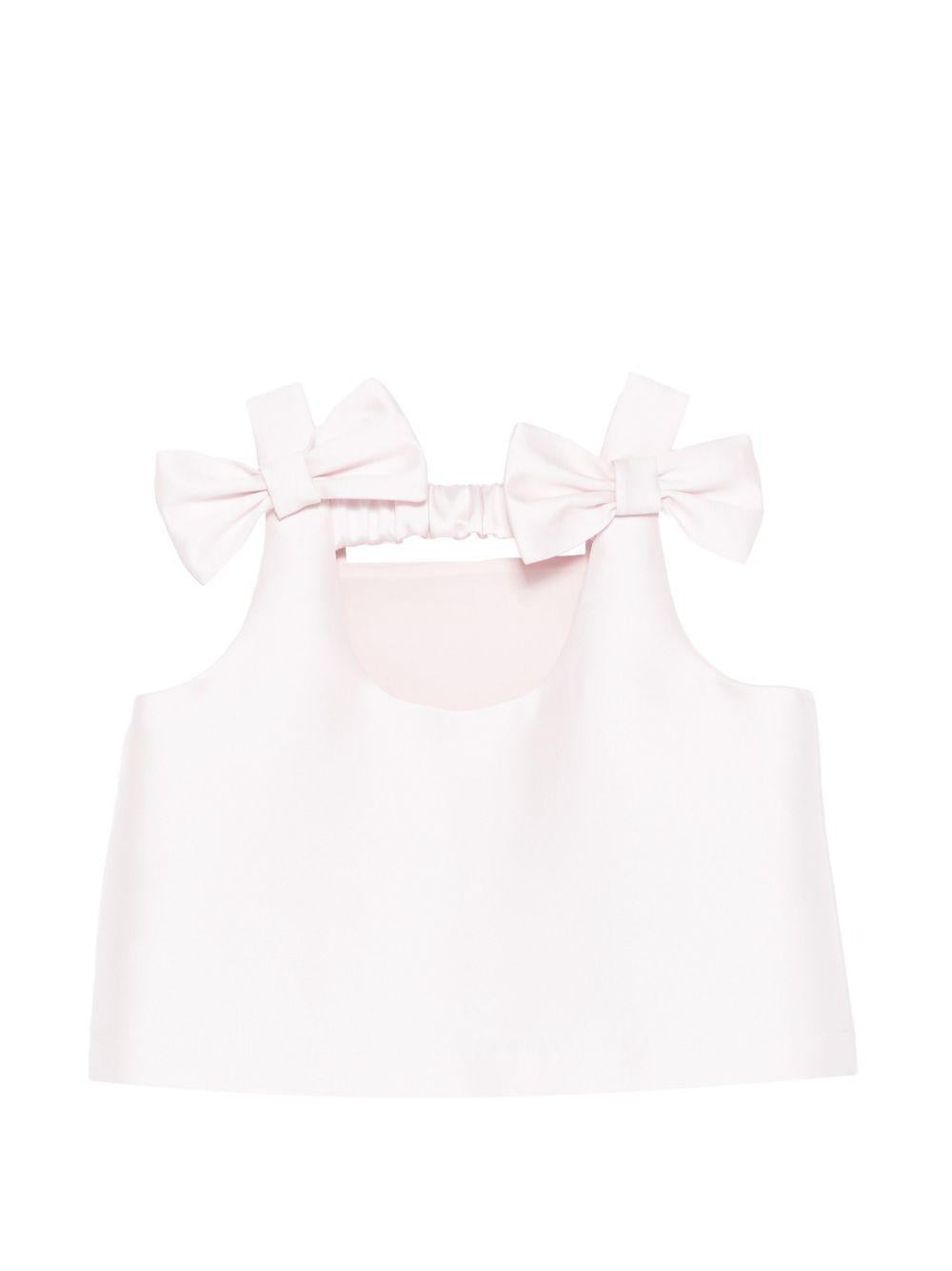 Top per bambina Simonetta rosa con dettaglio fiocco SY5A92 S0251 515 SIMONETTA KIDS 