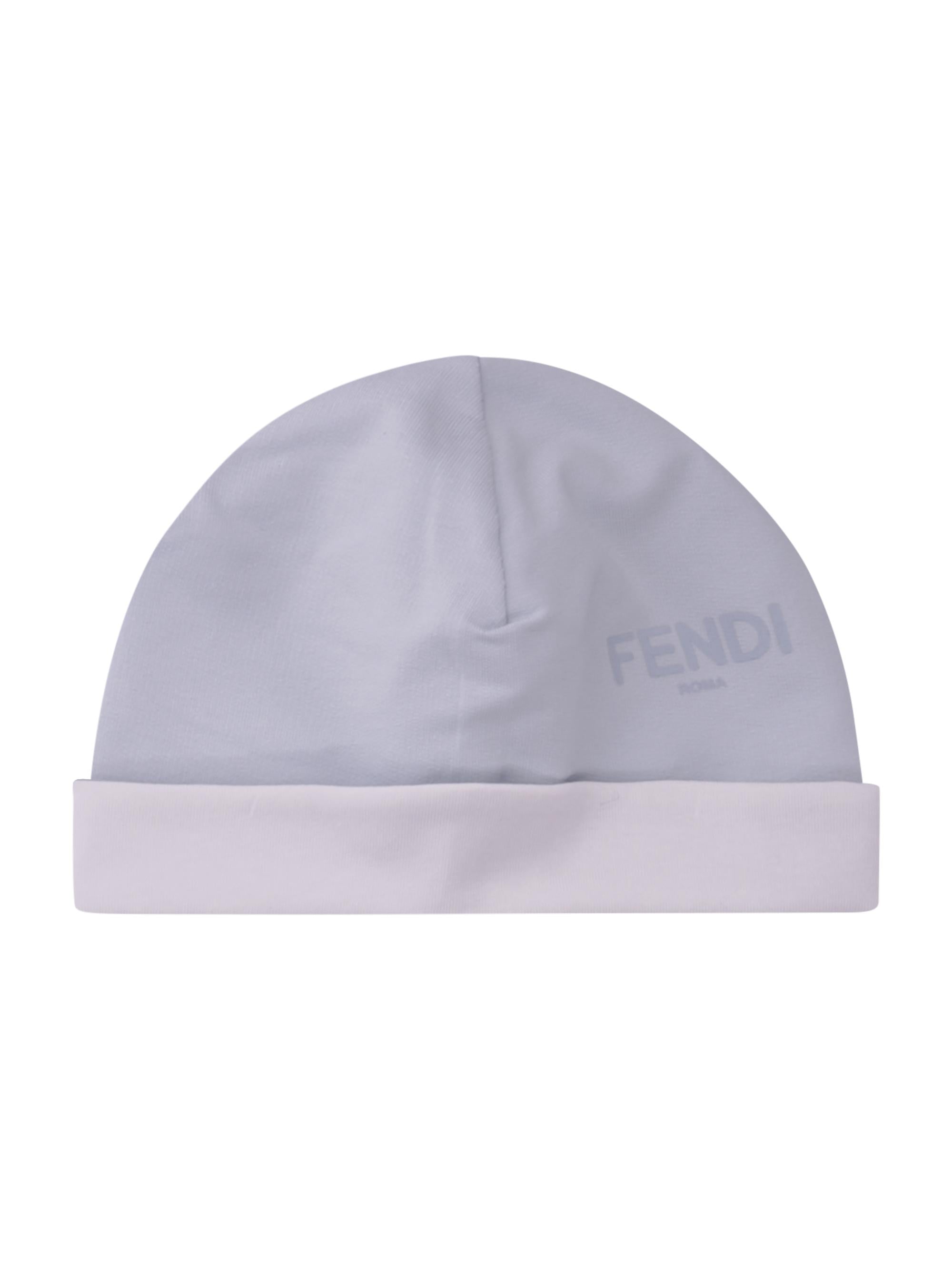 Set tre pezzi per neonato Fendi Kids azzurro con stampa Cavallino Fendi BUK160 8RA F19J4 FENDI KIDS 