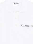 T-shirt per bambino Moschino Kids bianca con taschino HUM05LLFA08 10101 MOSCHINO KIDS 