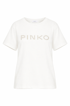T-shirt per bambina Pinko Kids bianca con dettaglio borchie KFTS051CJE017 0998 PINKO KIDS 