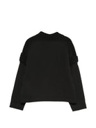 Felpa per bambina Emilio Pucci Junior nera con dettagli a coste PZ4A40 Z3183 930AZ EMILIO PUCCI KIDS 