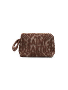 Pochette Aline MC2 Saint Barth marrone con ricamo tufting ALI0016 00098L MC2 ST. BARTH KIDS 