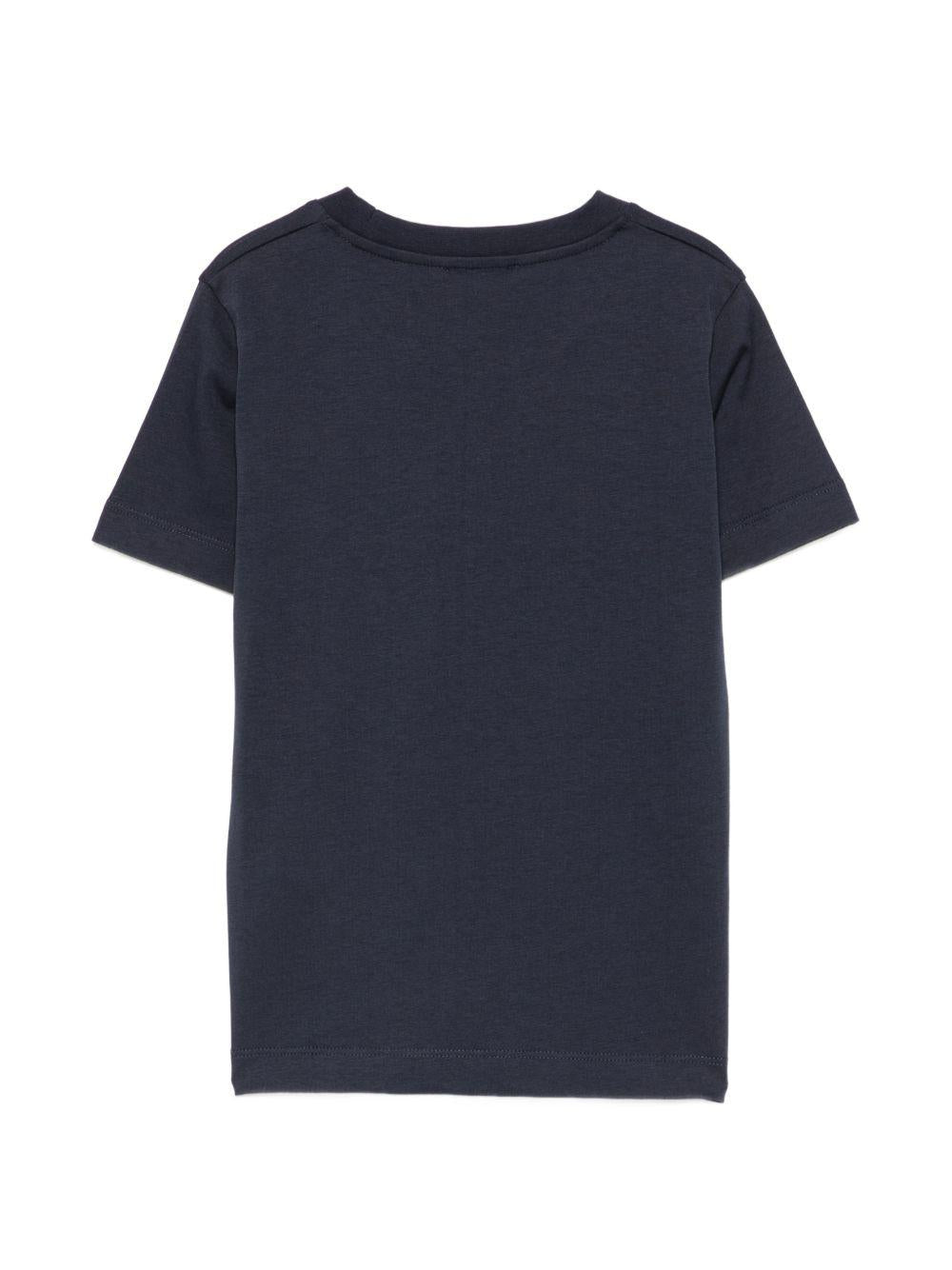 T-shirt per bambino Paul & Shark Kids blu con stampa grafica WRM00HLAA02 42370 PAUL & SHARK KIDS 