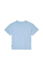 T-shirt per bambino Palm Angels Kids azzurra con logo sul davanti PBAA003S26JER004 960 PALM ANGELS KIDS 