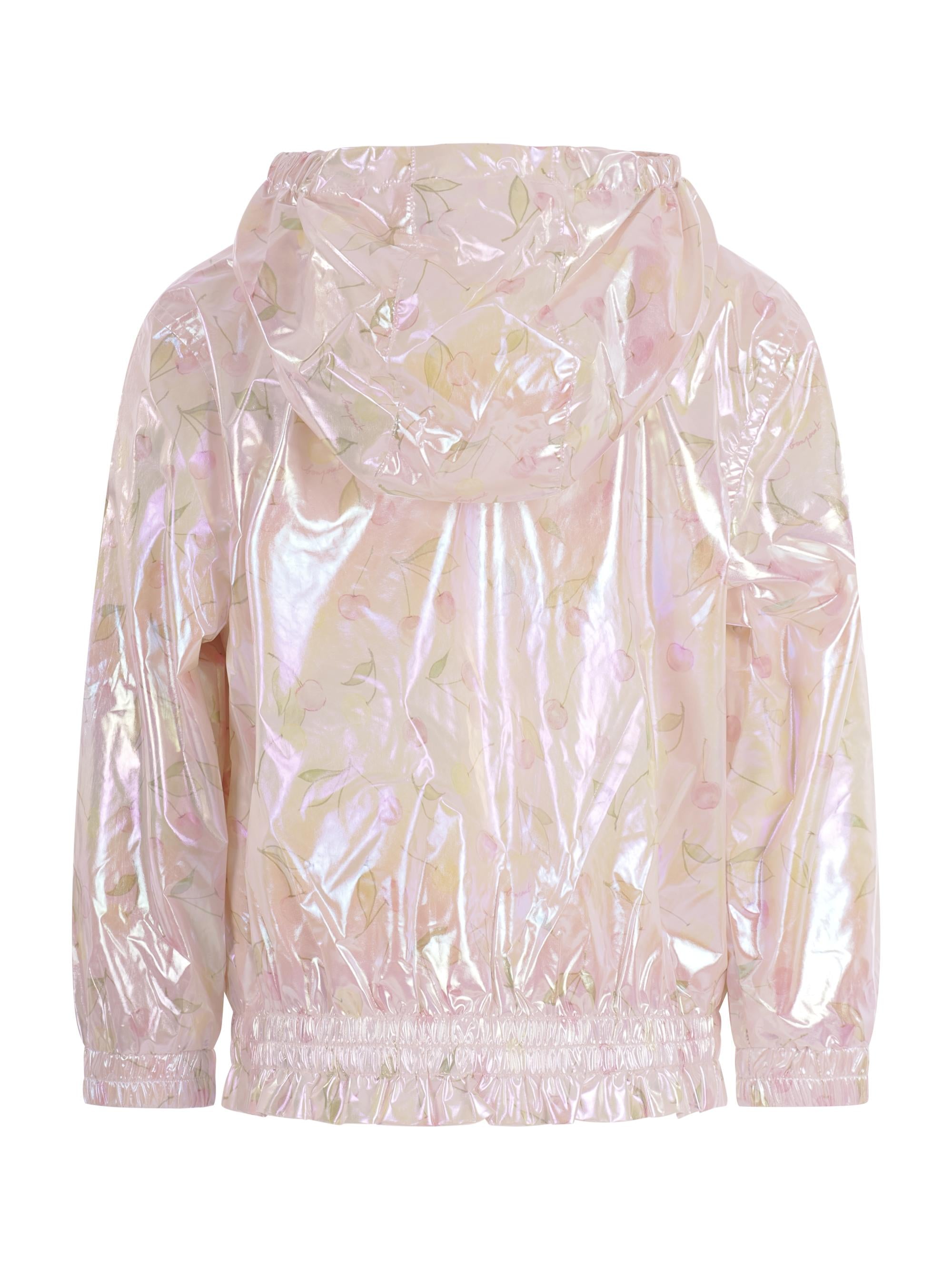 Giubbino per bambina Bonpoint rosa con stampa ciliegie S06GOUW00004 625 BONPOINT KIDS 