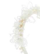Cerchietto per capelli per bambina Monnalisa bianco con decorazione floreale 77G001 7772 0001 MONNALISA 
