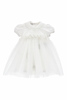 Abito per neonata Monnalisa bianco con dettaglio rosa 35G201 7010 0001 MONNALISA KIDS 