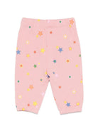 Pantaloni per neonato Stella McCartney Kids rosa con stampa grafica all-over TZ6030 Z4021 507MC STELLA McCARTNEY KIDS 
