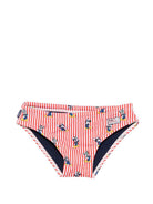 Slip da bagno per bambino MC2 Saint Barth Kids rosso con motivo a righe BIL0001 02834L MC2 ST. BARTH KIDS 