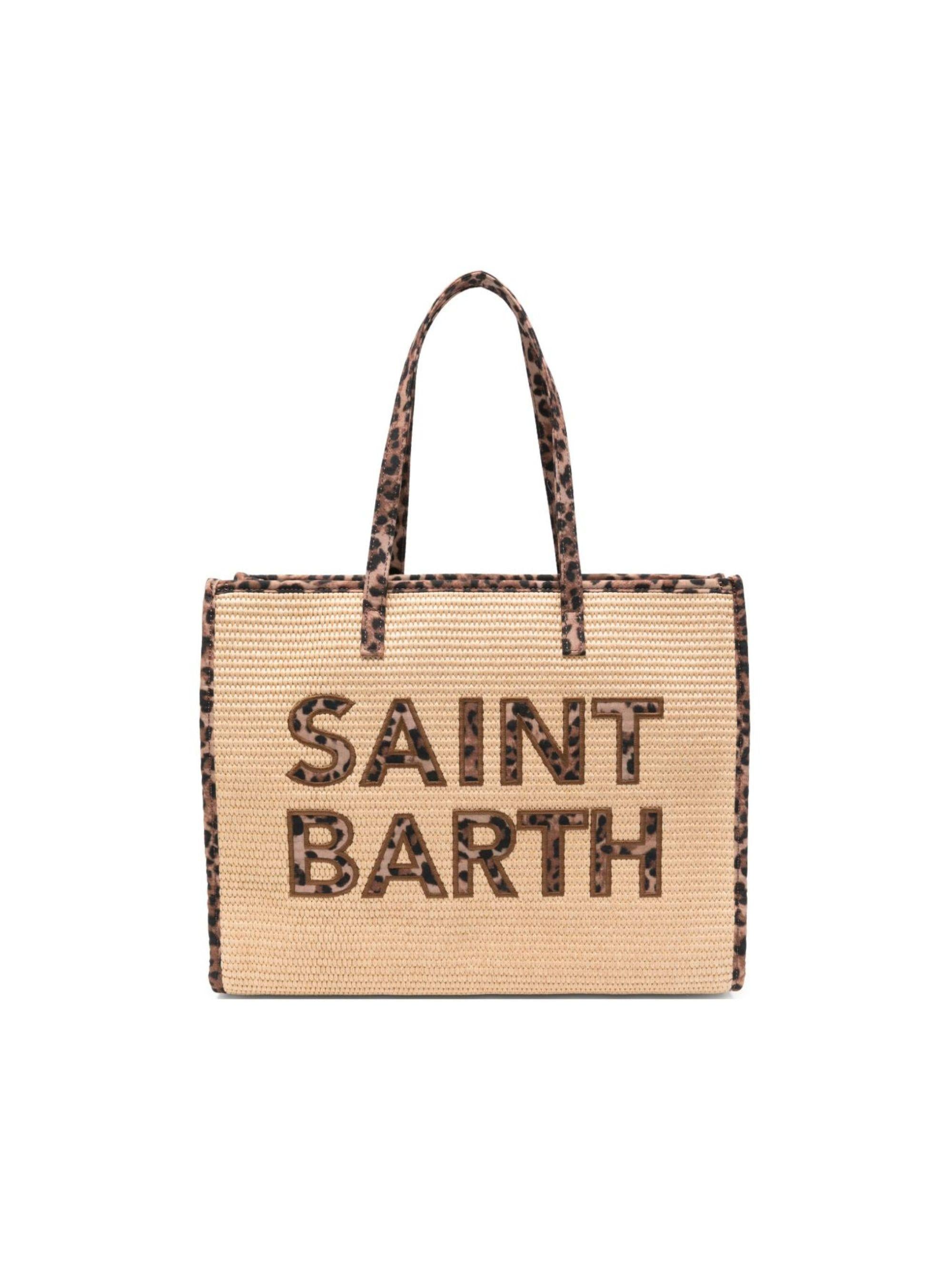 Borsa Vivian MC2 Saint barth beige con patch logo leopardato VIV0007 00369L MC2 ST. BARTH KIDS 